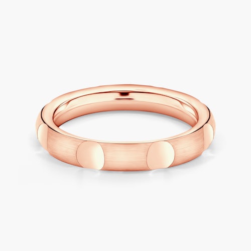 Obrączka partnerska Sign of Love®: różowe złoto, półokrągła, 3,5mm